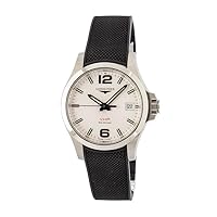 Longines Conquest V.H.P Stainless Steel on Rubber Strap Men's Watch - Model Number: L3.716.4.76.9