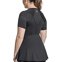 Tommie Copper Women's Fit-and-Flare Shoulder Support Shirt I Breathable, UPF 50, Slimming Upper Body Posture Support