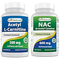 Best Naturals Acetyl L-Carnitine 500 Mg & NAC N-Acetyl-Cysteine 600 mg