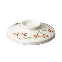 Marukei B9C BKK B9C Bowl, Small Lid, Diameter 3.5 x Height 0.9 inches (89 x 23 mm), Beni Karakusa, Hospital and Elderly Facilities, Break-Resistant, Dishwasher Safe, Stackable, Made in Japan