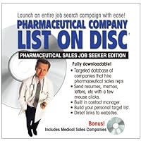Pharmaceutical Sales Desktop Job Search Tool CD