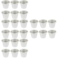 BESTOYARD 24 Pcs Jelly Cake Mold Cupcake Pans Molds Pudding Popover Pan Cake Cookie Mini Muffins Mini Chocolate Pan Mini Tart Pans for Baking Cookie Tin Jelly Cup H41 Aluminum Non Stick