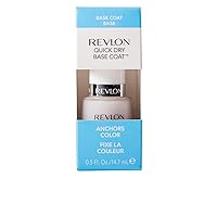 Revlon Base Coat Nail Polish, Quick Dry Nail Polish, Chip Resistant & Longwear Formula, High Shine Finish, Quick Dry Base Coat, Clear, 0.5 Fl Oz