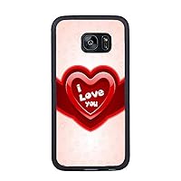Samsung Galaxy S7 Edge Case Clear with Cactus, Animals, Sports, Compatible with Samsung Galaxy S 7 Edge, Black, I Love You