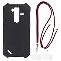 Ulefone Armor 6 Case + Universal Mobile Phone Lanyards, Neck/Crossbody Soft Strap Silicone TPU Cover Bumper Shell for Ulefone Armor 6E (6.2”)