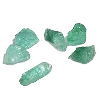 Wire Wrapping Rough Emerald 50.50 Ct. Natural Healing Crystal Green Lot of 6 Pcs Loose Gems