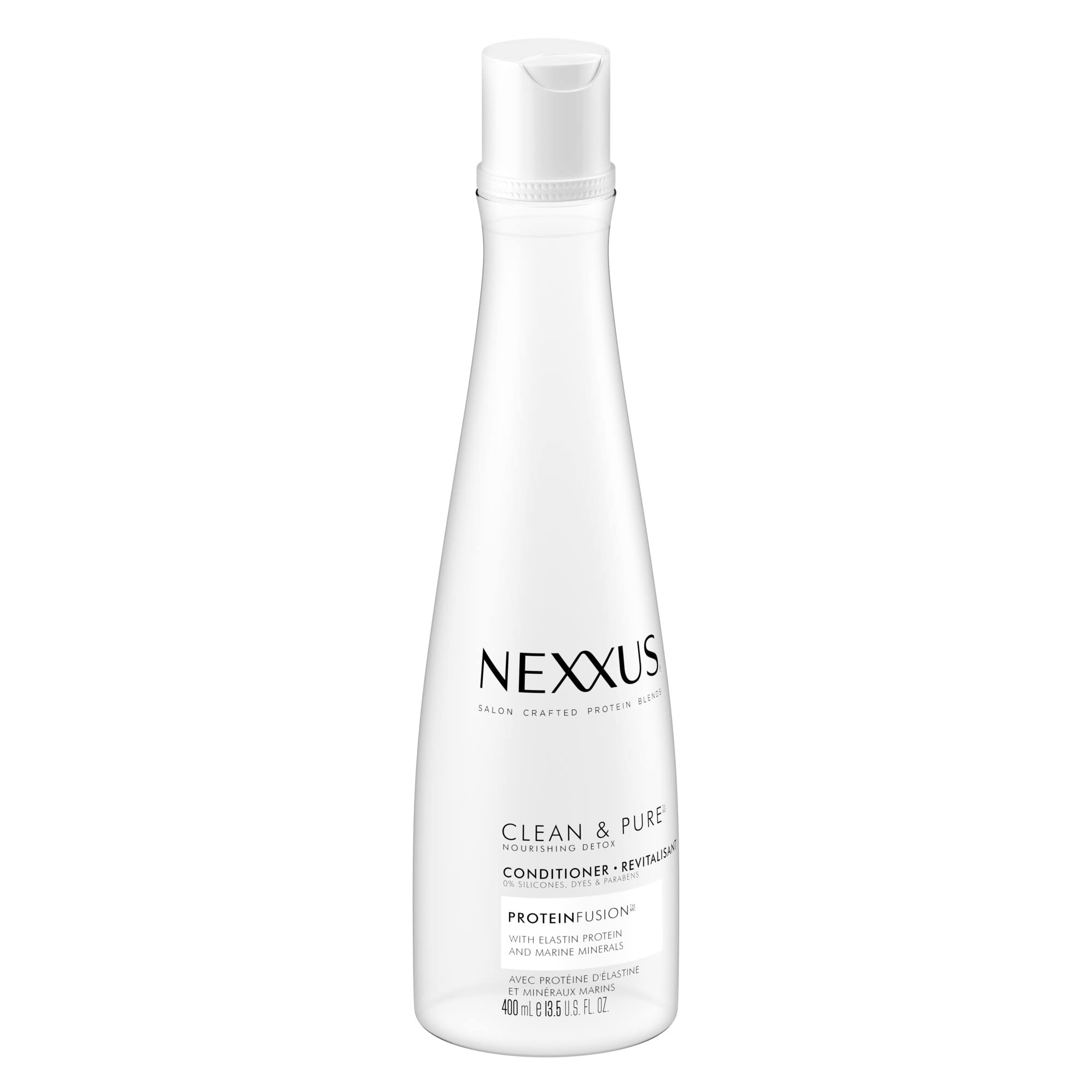 Nexxus Clean and Pure Conditioner Nourished Hair Care, With ProteinFusion, Silicone, Dye, and Paraben Free 13.5 oz