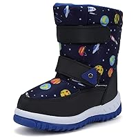 EQUICK Boys Girls Winter Boots Waterproof Lightweight Kid Snow Boots with Fur Outdoor (Toddler/Little Kid/Big Kid)