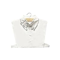 Stylish Detachable Half Shirt Blouse False Collar Cute Cat Embroidered Cotton Fake Collar Dickey Collar