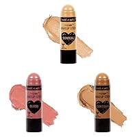 Wet n Wild MegaGlo Makeup Stick Conceal and Contour Neutral You're A Natural & Makeup Stick Conceal and Contour Blush Pink Floral Majority & Makeup Stick Conceal and Contour Brown Oak's On You