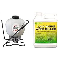 Roundup 190314 4 Gallon Backpack Sprayer and Southern Ag 32oz Amine 2,4-D Weed Killer