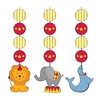 3-Count Hanging Cutout Party Decorations, Circus Time