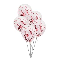 Unique 57081 Heart Confetti Party Balloons, 5 Ct. 12