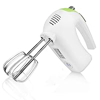Portable Electric Egg Beater, Mini Hand Mixer Stainless Steel Beaters Electric Hand Mixers for Kitchen for Home Whisks-White