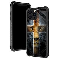TnXee Case Compatible with iPhone 13,Cross Lion 13 Cases for Boys/Men,Fashoin Design Four Corners Shock Absorption Non-Slip Stripe Soft TPU Bumper Frame Case Compatible with iPhone 13 6.1 inch