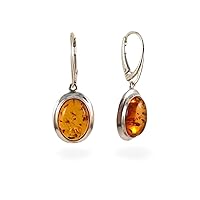 Amber Earrings, Silver amber earrings, Amber dangle earring, Baltic amber earrings, Amber Jewellery, Gift Jewelry, Amber silver jewelry, orange