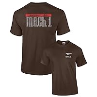 Ford Short Sleeve T-Shirt Mustang 50 Years Mach 1-Brown-4Xl