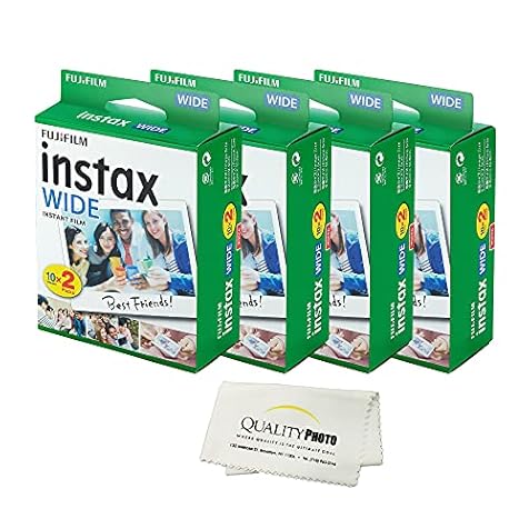 Fujifilm instax Wide Instant Film 8 Pack (80 Exposures) for use with Fujifilm instax Wide 300, 200, and 210 Cameras…