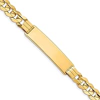 Saris and Things 14K Yellow Gold Curb ID Bracelet