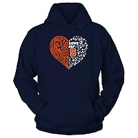 FanPrint Syracuse Orange - Love My Team - Heart - Floral Pattern Gift T-Shirt