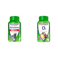 Vitafusion Extra Strength Melatonin Gummy Vitamins, 5mg, 120 ct Gummies & Vitamin D3 Gummy Vitamins for Bone and Immune System Support