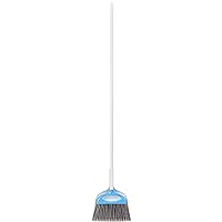 Amazon Basics Dustpan Broom Set, Blue and White