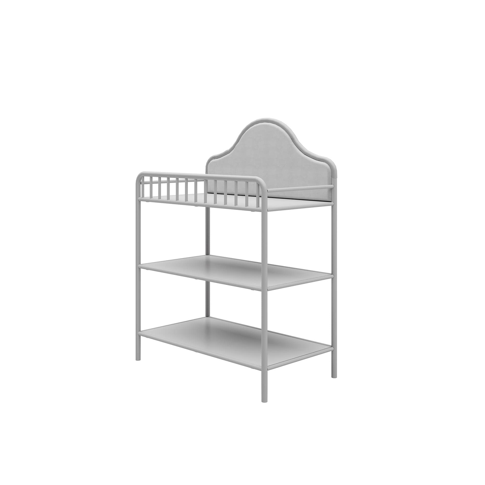 Little Seeds Piper Upholstered Metal Changing Table, Nursery Furniture, Dove Gray