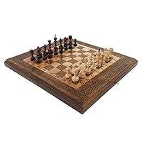 Walnut Handmade Armenian Chess Set 3 in 1 Backgammon Checkers High Detail Wooden Board Game Hand Crafted Nardi
