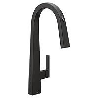 Nio Matte Black Smart Faucet Touchless Pull-Down Sprayer Kitchen Faucet with Voice and Motion Control, S75005EV2BL