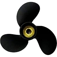 Rareelectrical New Aluminum Propeller Compatible with Johnson/Evinrude Sportwin Pin Drive 9.5 1972-1973 by 12007 12008 48-3178T 763586 763588 PJ-10 PJ-11 PJ10 PJ11P 8.25