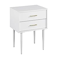 Olivia Living Room Small End Accent Table, 20 in, White