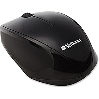 Verbatim Wireless Multi-Trac Mouse 2.4GHz with Nano Receiver - Ergonomic, Blue LED, Portable Mouse for Mac and Windows - Black (97992), 1 Count (Pack of 1)