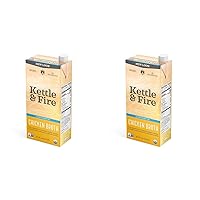 Kettle & Fire Organic Low Sodium Chicken Broth, 32 OZ (Pack of 2)