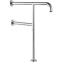 Bathroom Grab Bar Safety Support Rail, Floor Grab Bars for Bathroom Safety Stainless Steel Anti-Slip Handrail for Bathtubs and Showers Handicap Handle Toilet Balance Support Rail Decorative Grip