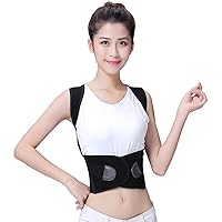 Posture Corrector, Adjustable Upper Back Support Brace, Professional Breathable Neoprene Fabric, Spinal Shoulder Clavicle Pain Relief (Size : S)