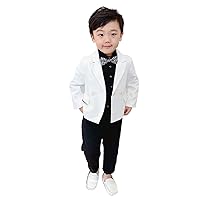 Boys' 2-Piece Double Breasted Buttons Suit Customizable Jacket and Trousers for Casual Daily