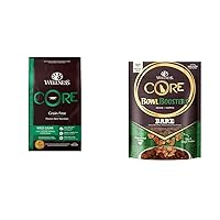 Wellness CORE Natural Grain Free Dry Dog Food, Wild Game (26-Pound Bag) CORE Natural Bowl Boosters Bare Dog Food Mixer or Topper, Freeze Dried Turkey (4 oz)