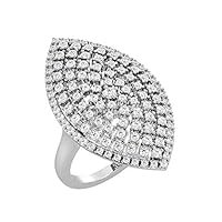 VVS Certified Luxury Royal Design 14K White Gold/Yellow Gold/Rose Gold With 1.25 Carat Round Shape Natural Diamond Wedding Ring
