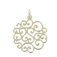 Gold Plated Pendant Floral