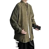 Corduroy Shirt Men's Long Sleeve Loose Retro Work Autumn and Winter Brand Ruffian Handsome Casual Coat