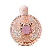 Portable USB Small Fan Handheld Personal Fan Air Cute Deer Small Cooling Fan For Travel Picnic Office Commute Personal Mini Fans Girls Portable Mobile Small Fans Handheld USB Charging Fans