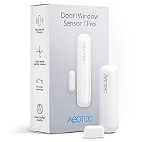 Zwave Door Sensor Window Sensor, Z-Wave Plus Enabled Aeotec 3-1 Door Window Sensor 7 Pro, Zwave Hub Required, Gen 7, White (Door / Window Sensor 7 Pro)