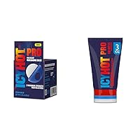 Icy Hot PRO Pain Relief Massaging Balm and Cream Bundle with Menthol and Camphor, 1.25 Oz and 3 Oz