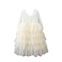 Tutu Tulle Flower Girl Dress Lace Top Tiered Toddle Dress Formal Dress