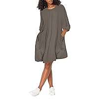 Mother of Bride Dresses for Wedding, Long Sleeve Travel Cocktail Women Spring Tunic Classic Thin Crewneck