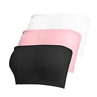 Women's Stretch Strapless Bra Plus Size Tube Bra Summer Bandeau Comfort Wireless Bra Underwear