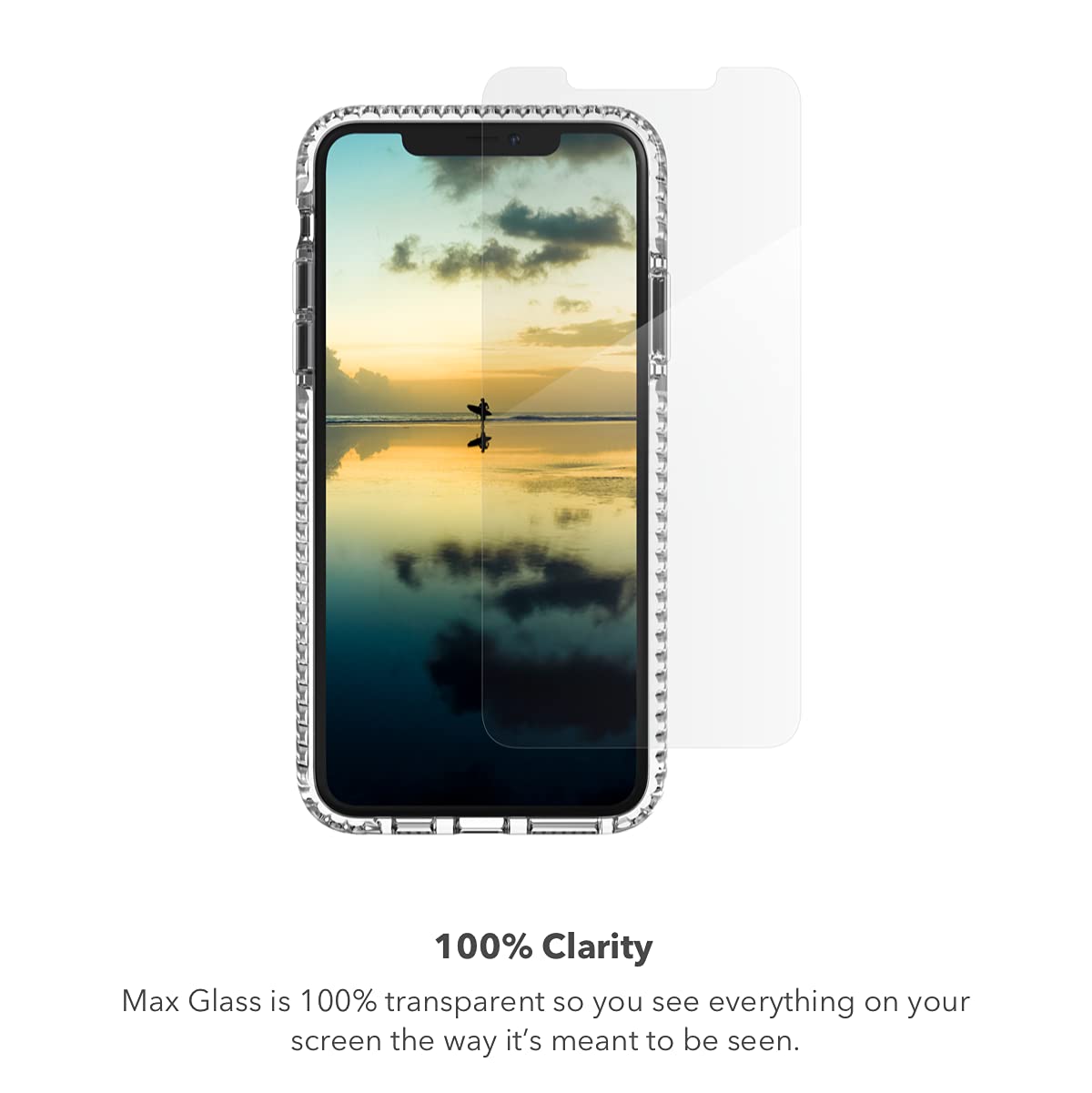 max Protection - Bundle - Impact Protection Case and Tempered Glass Screen Protector - Made for Apple iPhone 11 Pro Max - Clear