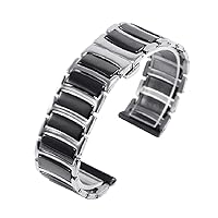 20mm Quick Release Stainless Steel Ceramic Watch Band 22mm Replacement Strap Band Bracelet with Butterfly Buckle Watch Accessories