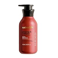 Nativa SPA by O Boticário Ginseng & Caffeine Toning Body Lotion, Fragranced Moisturizer Enriched with Purified Quinoa Drops to Boost Hydration, 13.5 Ounce (400ml)