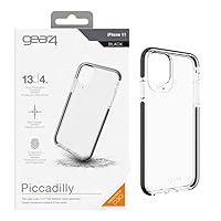 Gear4 Piccadilly Compatible with iPhone 11 Case, Advanced Impact Protection with Integrated D3O Technology Phone Cover - Black (36574)